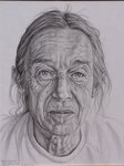 Hubert MUNIER Autoportrait. 2011. Crayon sur papier. 65 x50